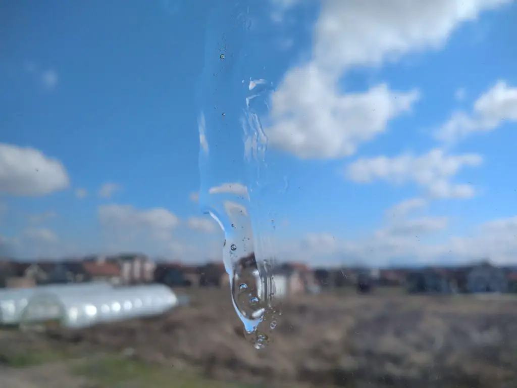 super glue on a glass window