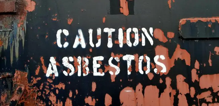 asbestos caution sign